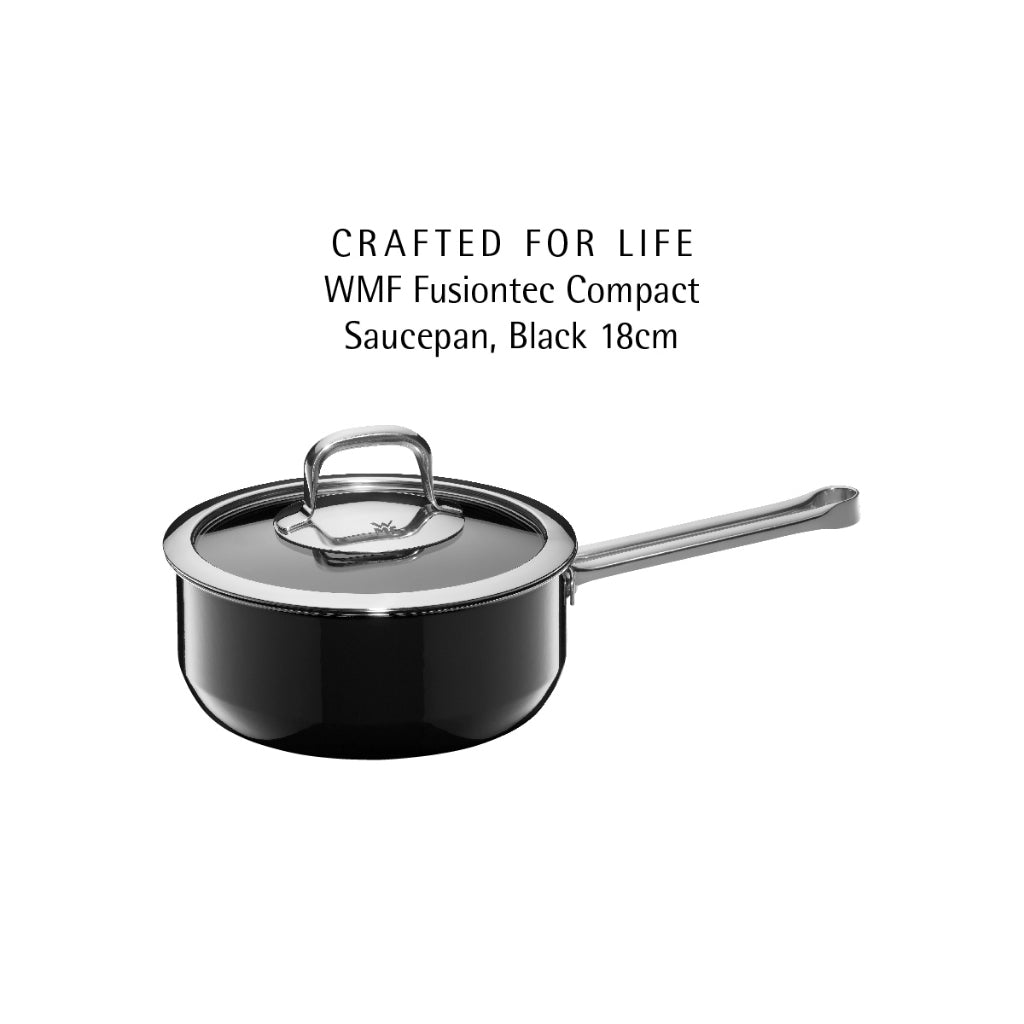WMF Fusiontec Compact Black Saucepan With Lid 18cm 1.8Liters