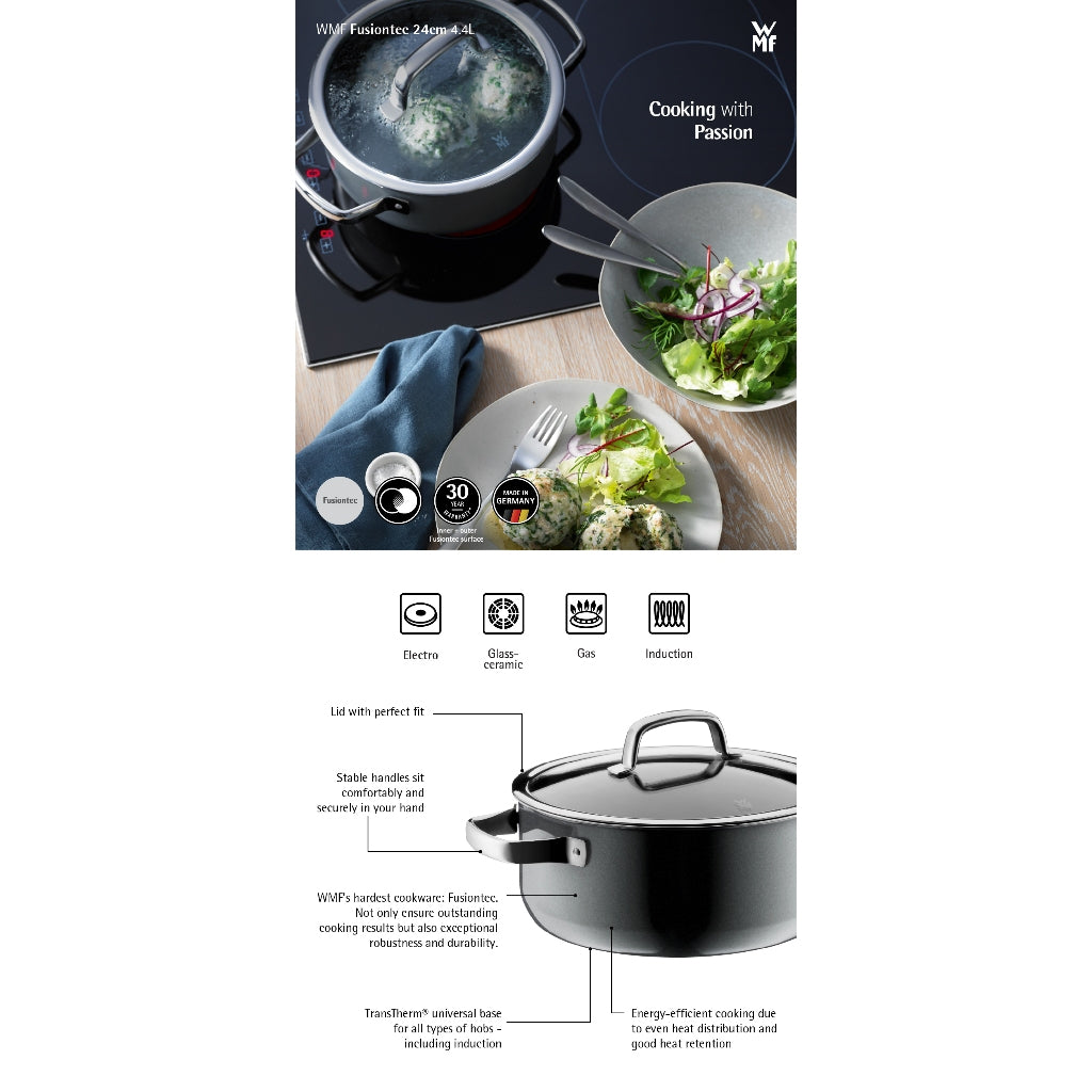 WMF Fusiontec Low Casserole Platinum 24cm
