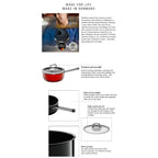 WMF Fusiontec Compact Red Saucepan With Lid 18cm