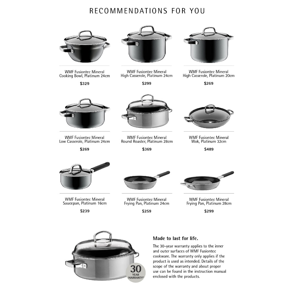 WMF Fusiontec Round Roaster Platinum with lid 28cm Platinum