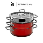 WMF Fusiontec Compact Red Pot Set 3-Pieces (29cm x 59cm x 26cm)