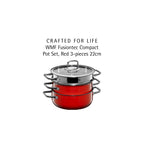 WMF Fusiontec Compact Red Pot Set 3-Pieces (29cm x 59cm x 26cm)