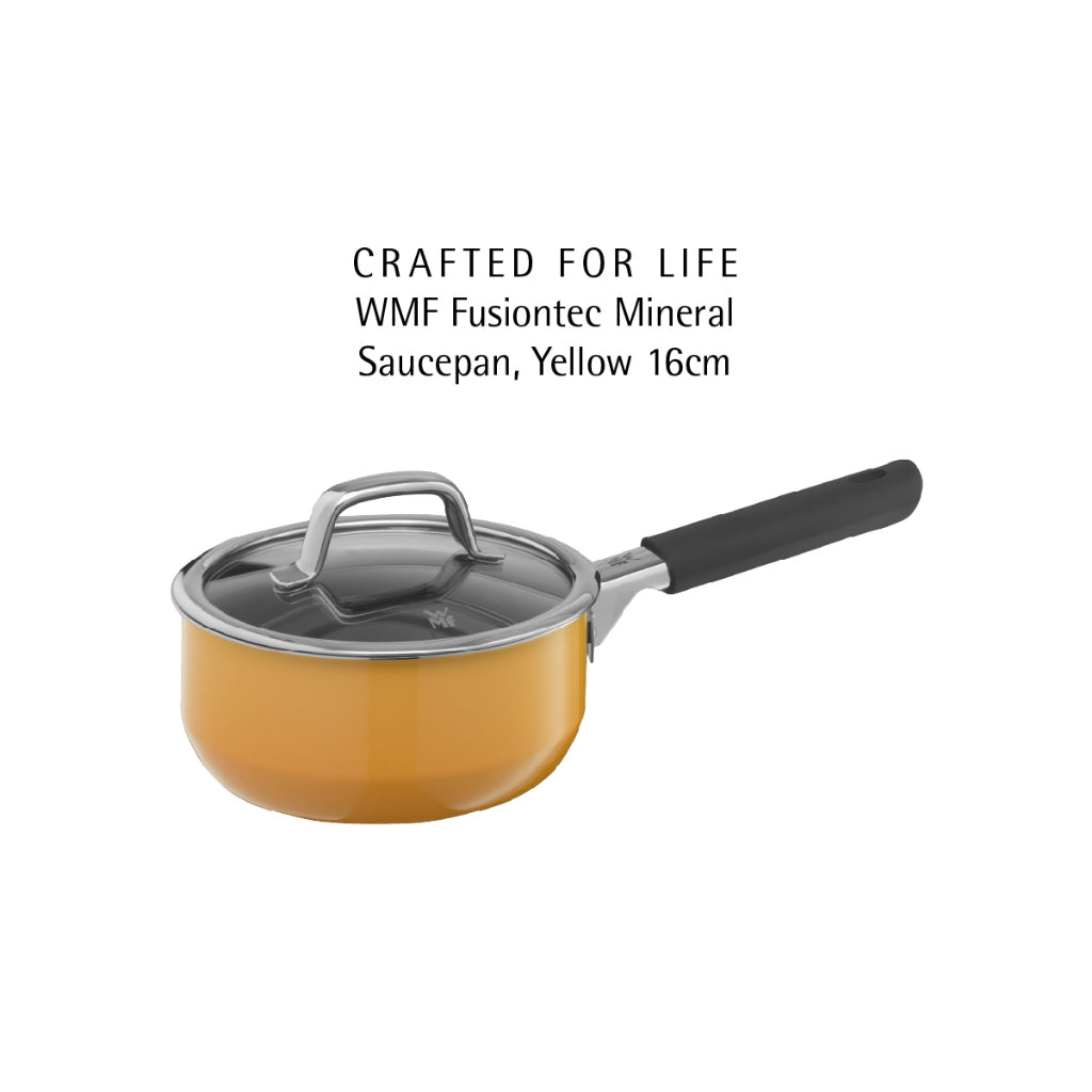 WMF Fusiontec Saucepan With Lid Yellow 16cm 1.3L