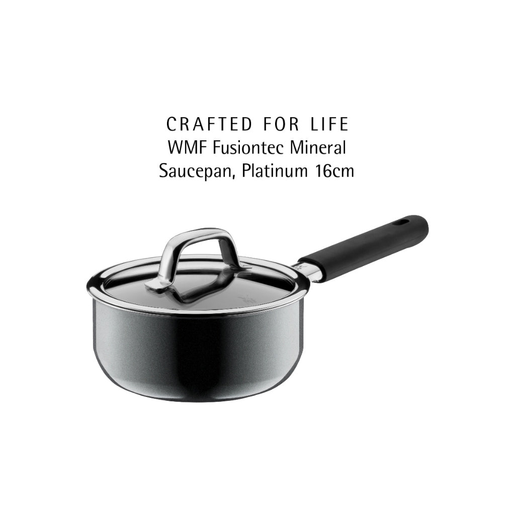WMF Fusiontec Saucepan Platinum 16cm with lid Black 1.3 Liters