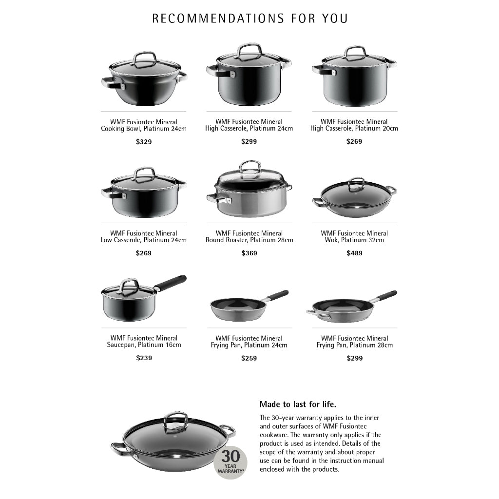 WMF Fusiontec Wok Platinum with lid 36cm 7L