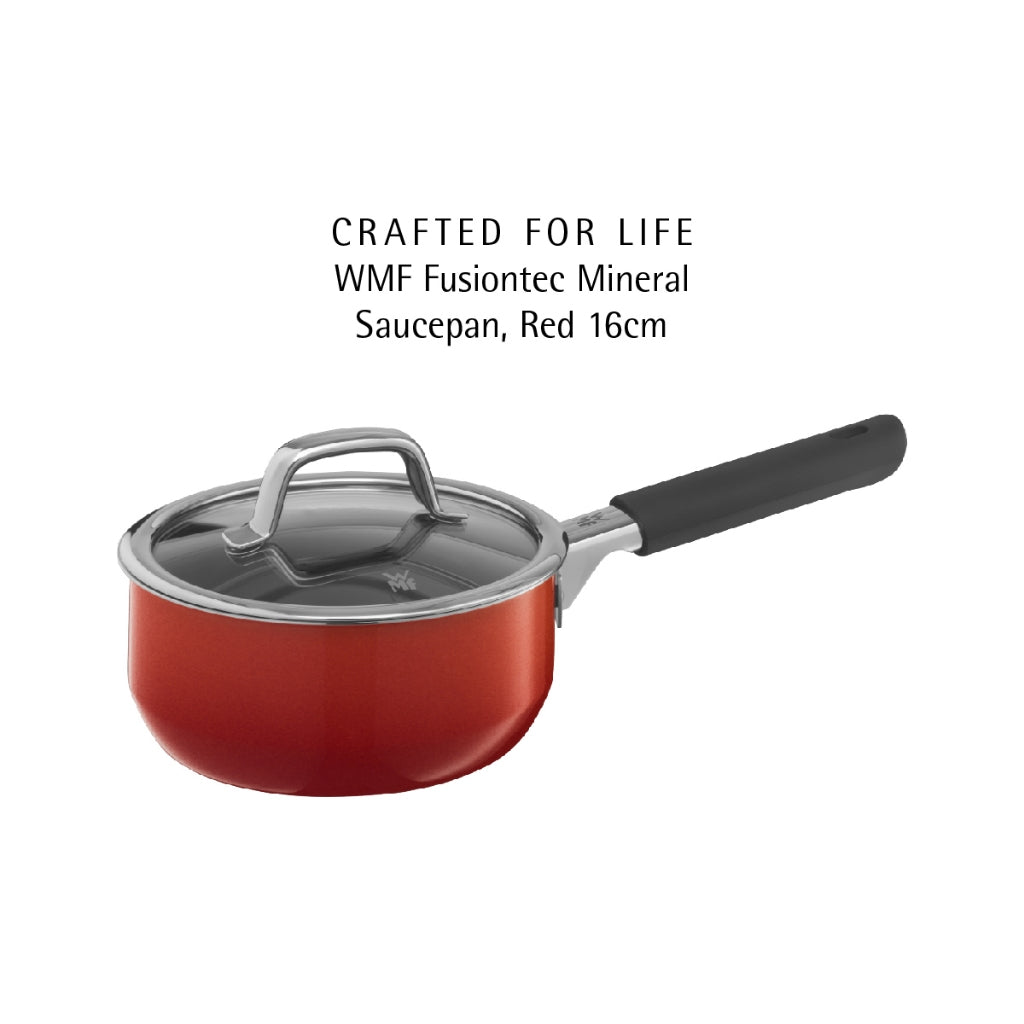 WMF Fusiontec Saucepan With Lid Red 16cm 1.3L