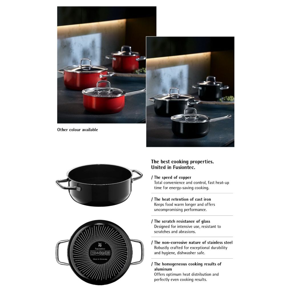 WMF Fusiontec Compact Black Saucepan With Lid 18cm 1.8Liters
