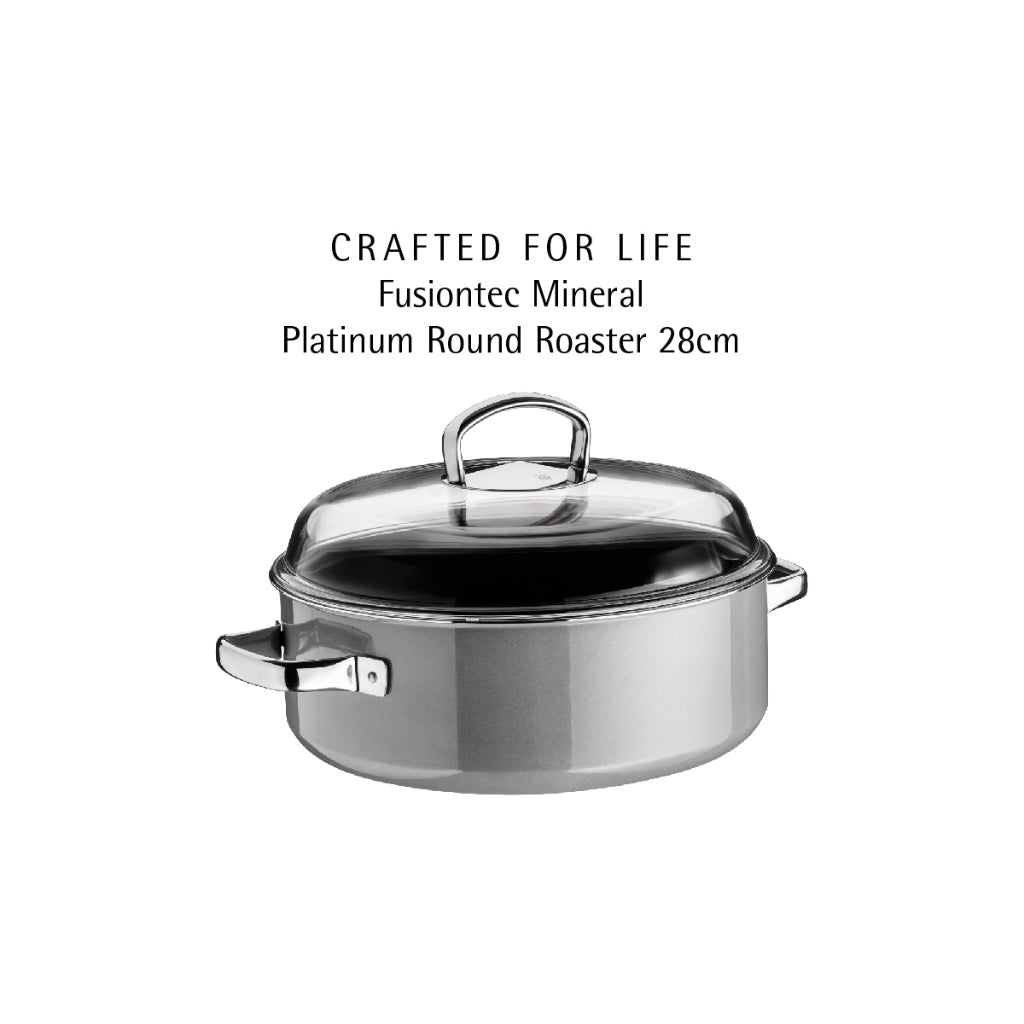 WMF Fusiontec Round Roaster Platinum with lid 28cm Platinum