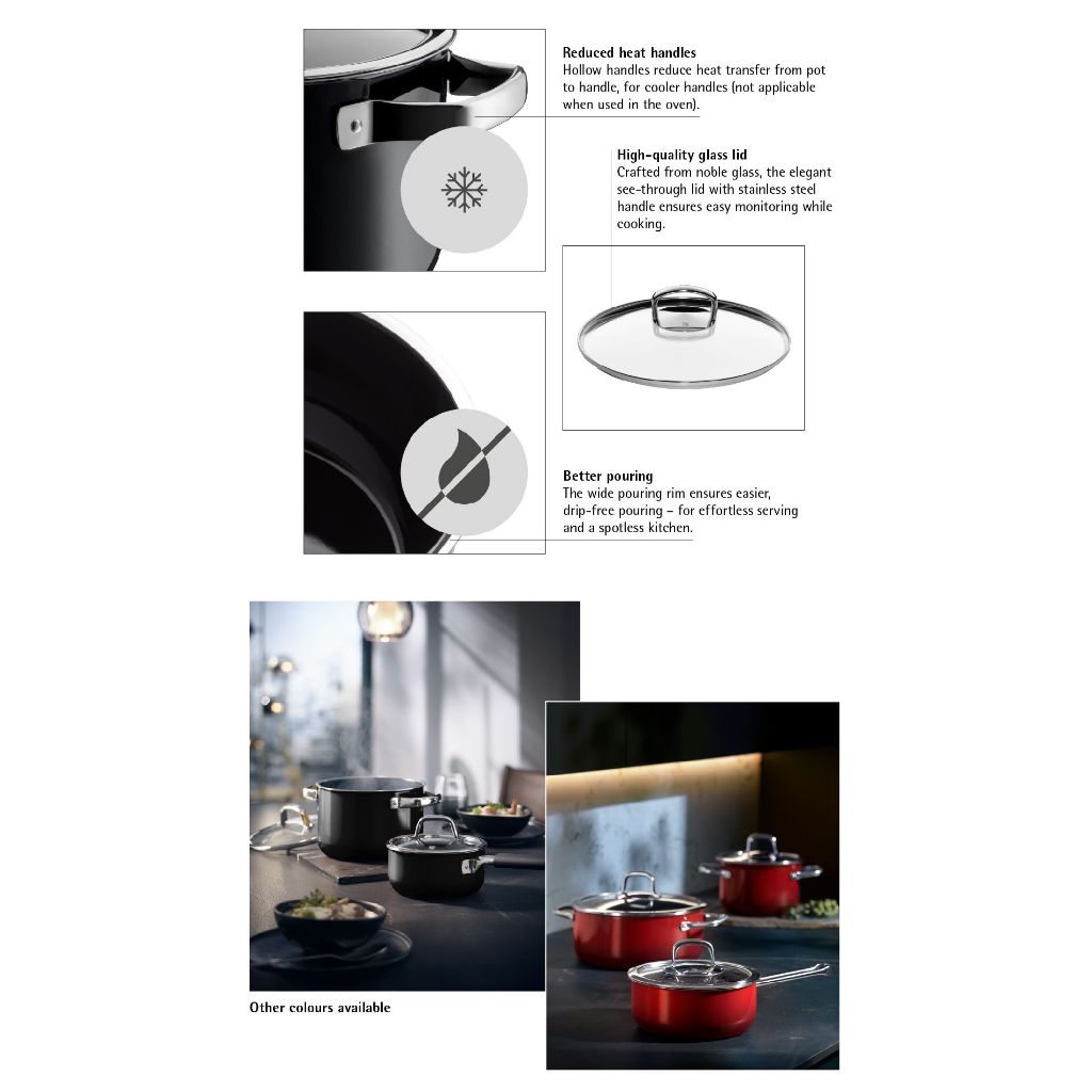 WMF Fusiontec Cooking Bowl Yellow with lid 24cm 4L