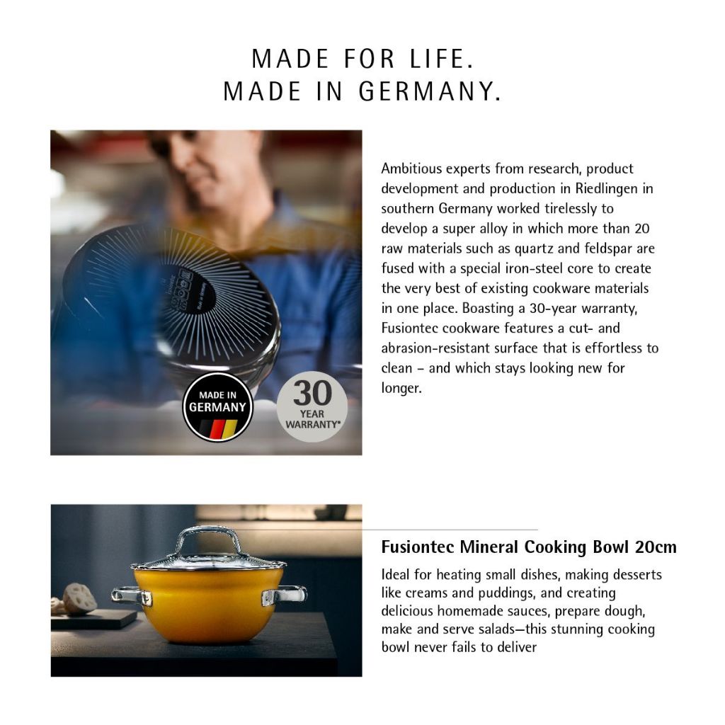 WMF Fusiontec Cooking bowl, yellow 20cm 2.3L