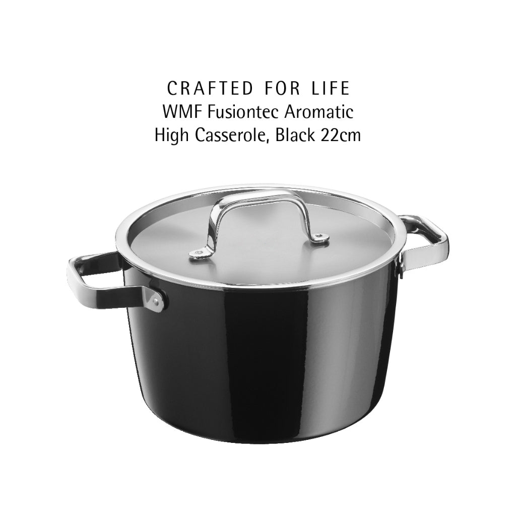 WMF Fusiontec Aromatic High Casserole Black 22cm 3.1L