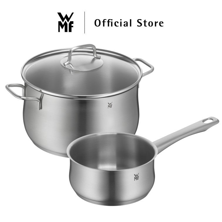 WMF Brilliant Cookware Range High Casserole With Glass Lid 24cm / Saucepan 16cm