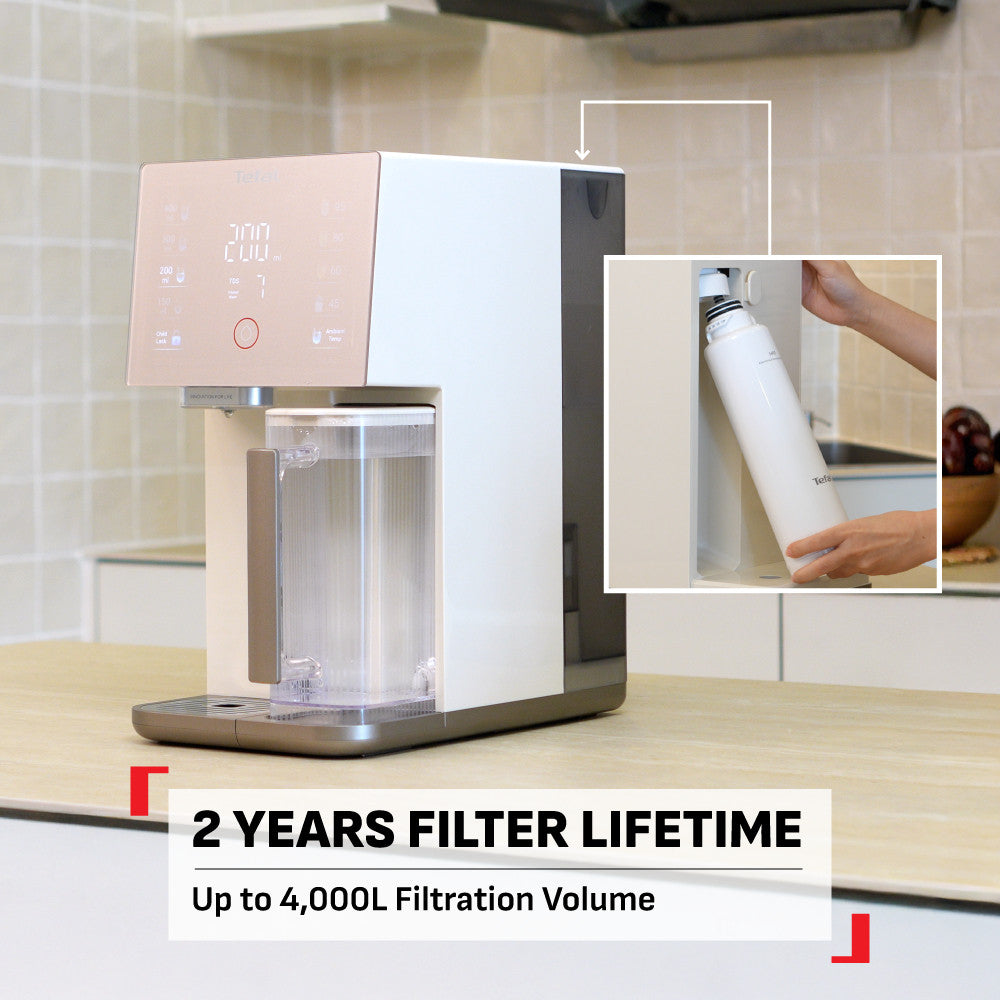 Tefal Pure Water Compact Water Dispenser BR453 / Filter XB143A - Child Lock, Instant Hot Water, Reverse Osmosis
