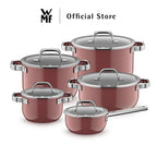 WMF Fusiontec Mineral Cookware, Rose Quartz – High Casserole 16/20/24cm, Low Casserole 24cm, Saucepan 16cm