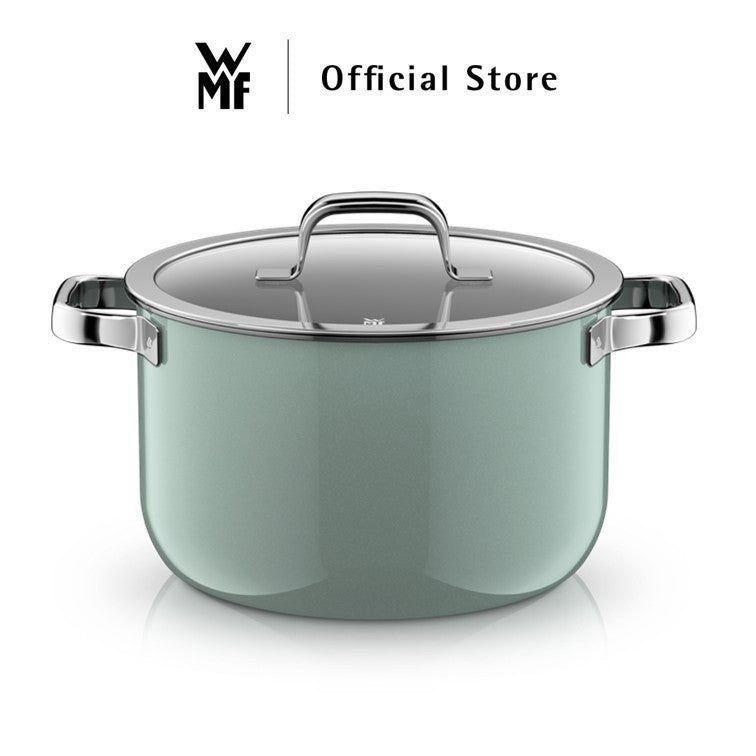 WMF Fusiontec Mineral Cookware, Eucalyptus Haze – High Casserole 16/20/24cm, Low Casserole 24cm, Saucepan 16cm