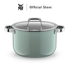 WMF Fusiontec Mineral Cookware, Eucalyptus Haze – High Casserole 16/20/24cm, Low Casserole 24cm, Saucepan 16cm