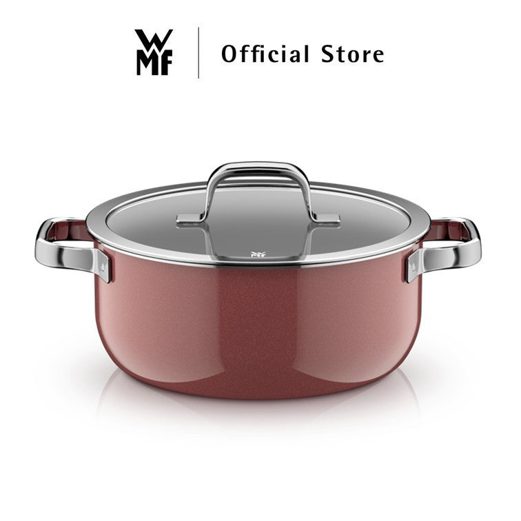 WMF Fusiontec Mineral Cookware, Rose Quartz – High Casserole 16/20/24cm, Low Casserole 24cm, Saucepan 16cm