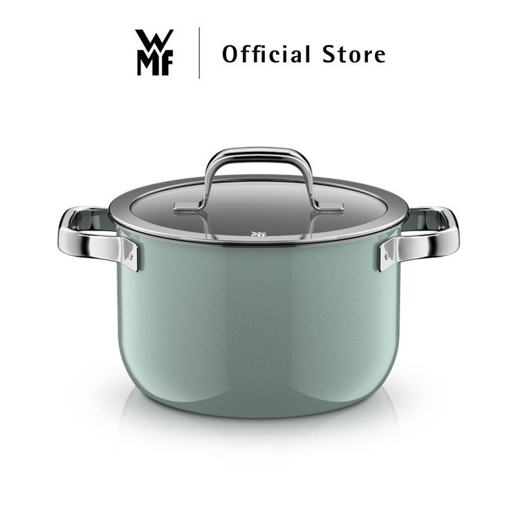 WMF Fusiontec Mineral Cookware, Eucalyptus Haze – High Casserole 16/20/24cm, Low Casserole 24cm, Saucepan 16cm