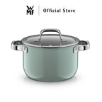 WMF Fusiontec Mineral Cookware, Eucalyptus Haze – High Casserole 16/20/24cm, Low Casserole 24cm, Saucepan 16cm