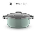 WMF Fusiontec Mineral Cookware, Eucalyptus Haze – High Casserole 16/20/24cm, Low Casserole 24cm, Saucepan 16cm